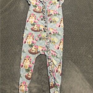 Charming Floral Kids Footie
